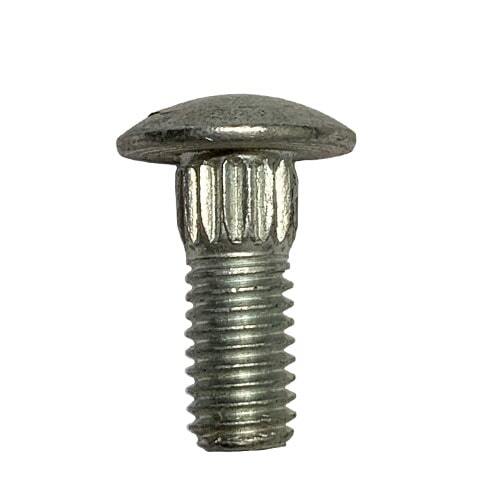 CB3834RN 3/8"-16 X 3/4" Carriage Bolt, Ribbed Neck, Zinc